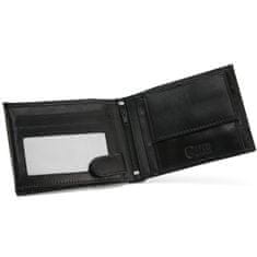 Bellugio Luxusní pánská kožená peněženka Siklo, černá