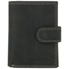 Bellugio Pánská kožená peněženka na výšku Bellugio Silas, černá