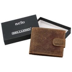 Bellugio Pánská kožená peněženka na šířku Bellugio Louis, tmavě hnědá