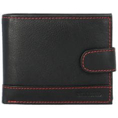 Bellugio Pánská kožená peněženka na šířku Bellugio Judien, černo/červená