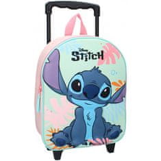 Vadobag Dětský cestovní 3D batoh na kolečkách Lilo & Stitch