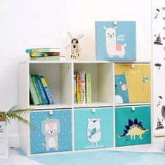 Dream Creations Látkový box na hračky alpaka modrý 33x33x33 cm