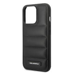 Karl Lagerfeld  Quilted Puffy Metal Logo Zadní Kryt pro iPhone 15 Pro Black