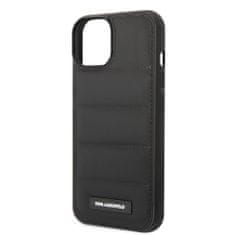 Karl Lagerfeld  Quilted Puffy Metal Logo Zadní Kryt pro iPhone 15 Black