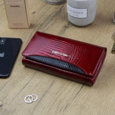 Gregorio Elegantní velká dámská kožená peněženka Gregorio Wertan, červená