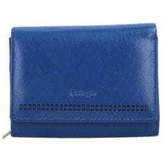 Bellugio Dámská kožená malá peněženka Bellugio Aijva, modrá