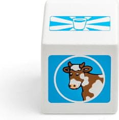 Bigjigs Toys Dřevěné mléko do kuchyňky BOO bílo-modré