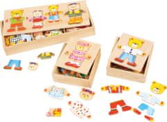 Bigjigs Toys Oblékací puzzle MRS BEAR vícebarevné
