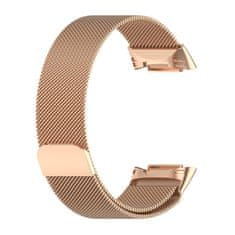 Drakero Milánský tah pro Fitbit Charge 5 zlato-růžový L