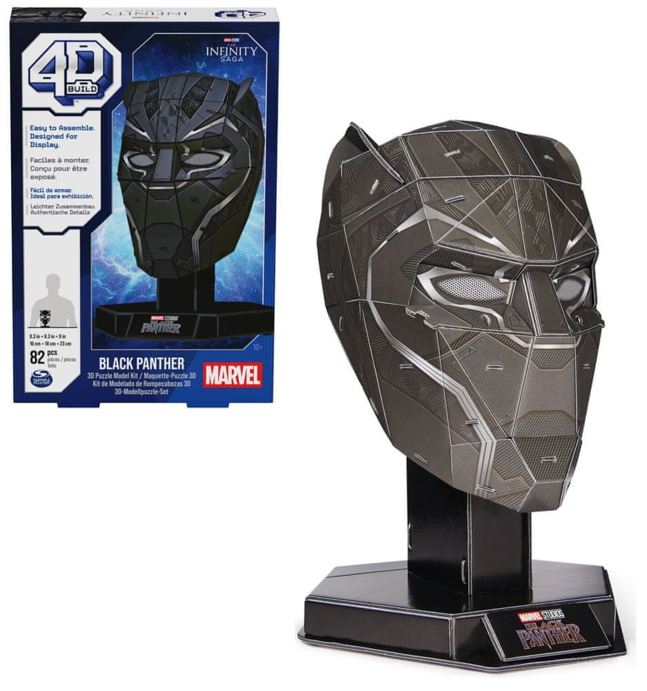 Levně Spin Master 4D Puzzle Marvel Black Panther