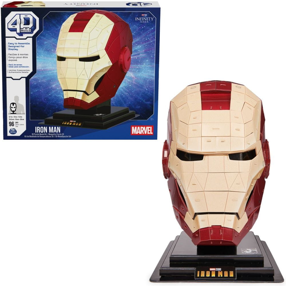 Levně Spin Master 4D Puzzle Marvel helma Iron Man