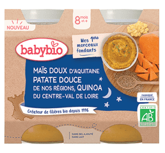 Babybio Bio sladká kukuřice, sladké brambory a quinoa 2 x 200 g
