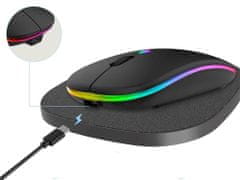 Verkgroup Tenká bezdrátová optická myš RGB 2,4Ghz