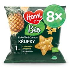 Hami 8x BIO Křupky kukuřičné-quinoa s výborným ananasem 20 g, 12+