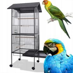 MUVU Velká Kovová Klec Pro Exotické Ptactvo Voliéra Pro Papoušky Kanáry