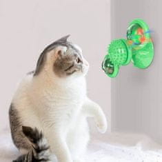 Netscroll Interaktivní hračka pro kočky, vše v jednom, čistí zuby, škrábe, trénuje, zmírňuje úzkost, stimuluje přirozené instinkty, WindmillToy