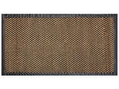 Beliani Jutový koberec 80 x 150 cm černý/béžový GERCE
