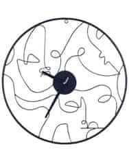 Beliani Železné nástěnné hodiny 50 cm černé MENTON