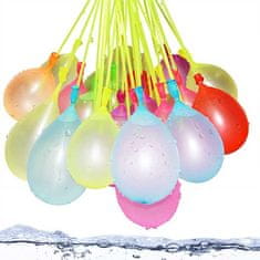 Netscroll 111 vodních balónků , balónky na brčkách pro rychlejší naplnění, různých barev, skvělá vodní zábava během horkých letních dnů, WaterBalloons