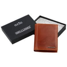 Bellugio Pánská kožená peněženka na výšku Bellugio Aarav, koňaková