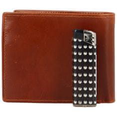 Bellugio Pánská kožená peněženka na šířku Bellugio Axell, koňaková