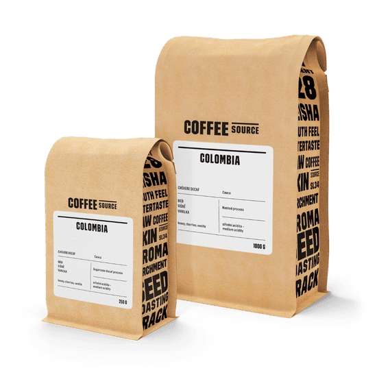 Coffee Source Káva - Colombia Chévere decaf - bezkofeinová káva