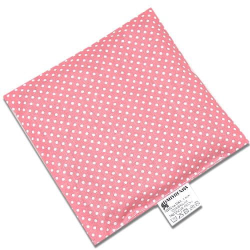 Babyrenka Babyrenka nahřívací polštářek 15x15 cm z třešňových pecek Dots old pink