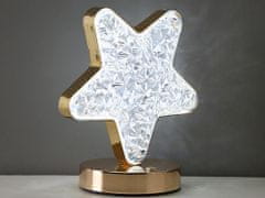 INTEREST Křišťálová LED stolní lampa RGB s imitací krystalu - Hvězda.