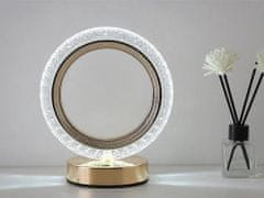 INTEREST Křišťálová LED stolní lampa RGB s imitací krystalu - Kruh.