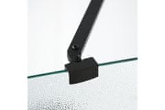 WellMall ALFA LINE Black 100 Grape Sprchové dveře jednokřídlé s pevnou stěnou v rovině (80+20)