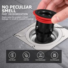 Netscroll Revoluční odstraňovač pachů, protipachový uzávěr, který zabraňuje nepříjemným pachům, zachytává nečistoty, vlasy a hmyz, kdekoliv v domě, vyrobený ze silikonu, jednoduchá montáž, NoSmell