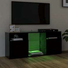 TV skříňka s LED osvětlením černá 120 x 30 x 50 cm