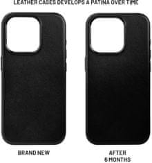 FIXED kožený zadní kryt MagLeather s podporou Magsafe pro Apple iPhone 14, černá