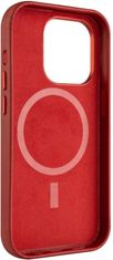 FIXED kožený zadní kryt MagLeather s podporou Magsafe pro Apple iPhone 14 Pro, červená