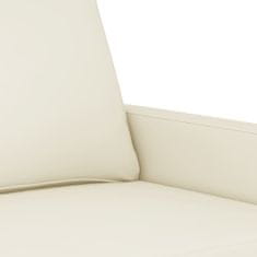 Vidaxl 3dílná sedací souprava s polštáři krémová samet