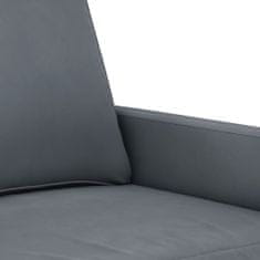 Vidaxl 3dílná sedací souprava s poduškami tmavě šedá samet