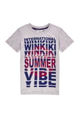 WINKIKI Chlapecké tričko Summer Vibe 152 šedý melanž
