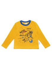WINKIKI Chlapecké tričko s dlouhým rukávem Space Dog žlutá 116