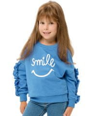 WINKIKI Dívčí mikina Smile 122 modrá