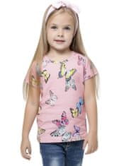 WINKIKI Dívčí tričko Motýlci 104 růžová