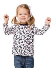 WINKIKI Dívčí tričko s dlouhým rukávem Leopard 80 mléčně bílá