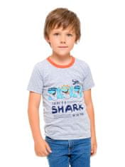 WINKIKI Chlapecké tričko Shark 122 šedý melanž