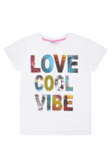WINKIKI Dívčí tričko Love Cool Vibe bílá 158