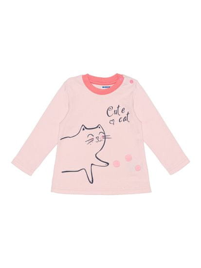 WINKIKI Dívčí tričko s dlouhým rukávem Cute Cat