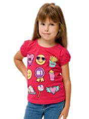 WINKIKI Dívčí tričko Symboly malinová 104