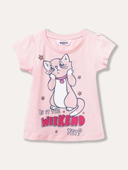 WINKIKI Dívčí tričko s krátkým rukávem Weekend