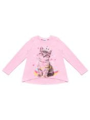 WINKIKI Dívčí tričko s dlouhým rukávem Princess Cat 122 růžová