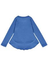 WINKIKI Dívčí tričko s dlouhým rukávem Swan 116 modrá