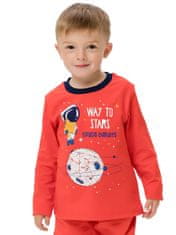 WINKIKI Chlapecké tričko s dlouhým rukávem Space Bandits 110 červená