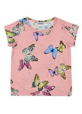 WINKIKI Dívčí tričko Motýlci 98 růžová